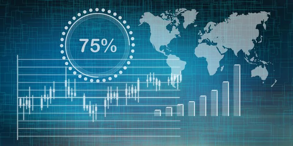 Concept of digital graph Stock Illustration