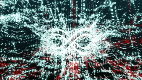 The concept of digital infinite development. Stock Footage 132237171