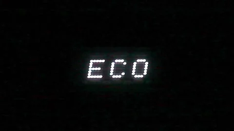 Concept : digital panel with flashing ECO text Stock Footage 225483222