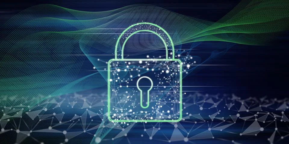 Concept of digital security Stock Illustration