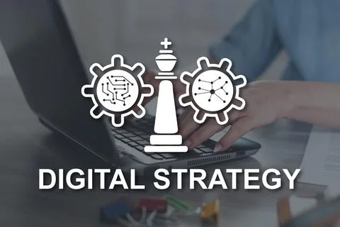 Concept of digital strategy Stock-Fotos