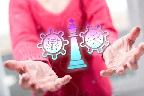 Concept of digital strategy 스톡 사진