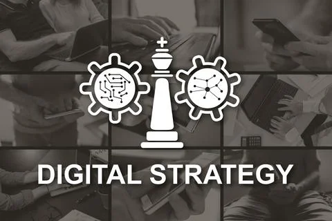 Concept of digital strategy Фото