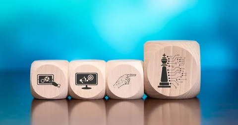 Concept of digital strategy Stock Photos