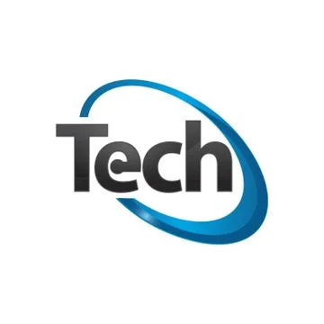 Concept for digital technology solutions tech lettering logo designs vector d Stock Illustration