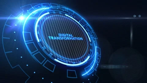 Concept of digitization of business processes and modern technology. Digita.. Stock Footage 233832256