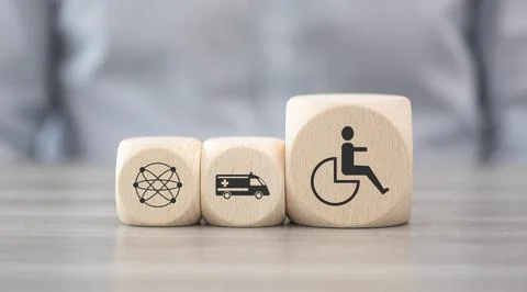 Concept of disability Stock Photos