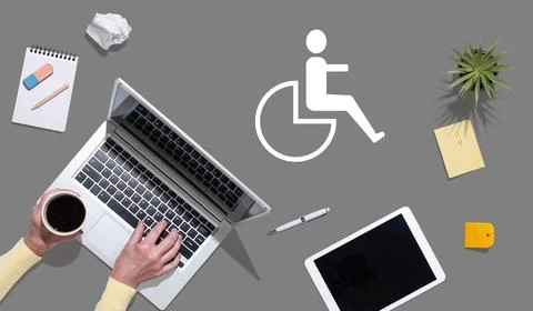 Concept of disability Stock Photos