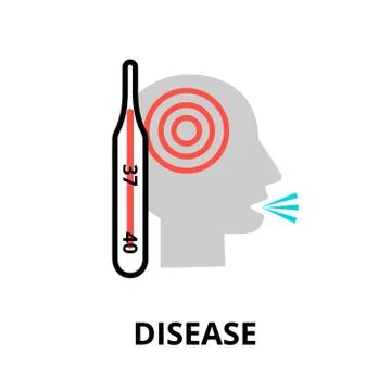 Concept of disease icon Illustrazione stock