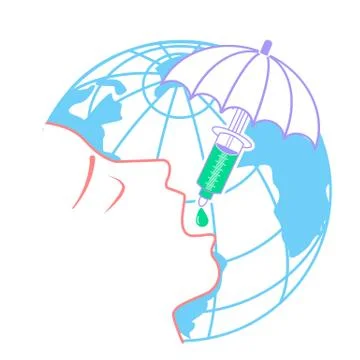 Concept of disease prevention Stock Illustration