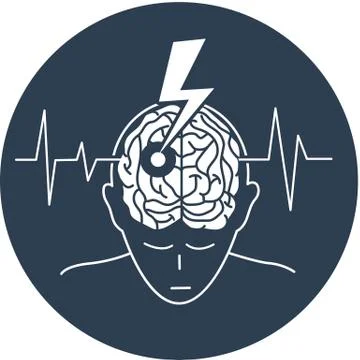 Concept of the disease is a stroke black Illustrazione stock