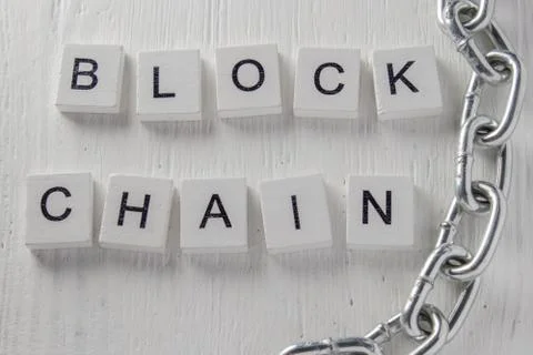 Concept of distribution network technology blockchain. white. 스톡 사진