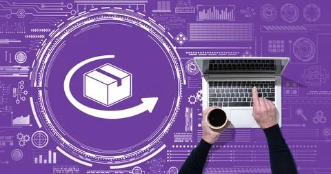 Concept of distribution Stock Photos