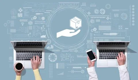 Concept of distribution Stock Photos