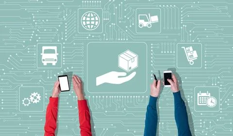 Concept of distribution Stock Photos