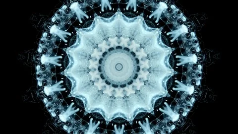 The concept of the divine creation of snowflakes 動画素材 317592986
