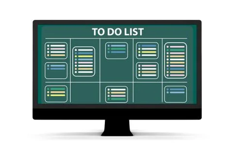 Concept of to do list isolated on white Stock Illustration