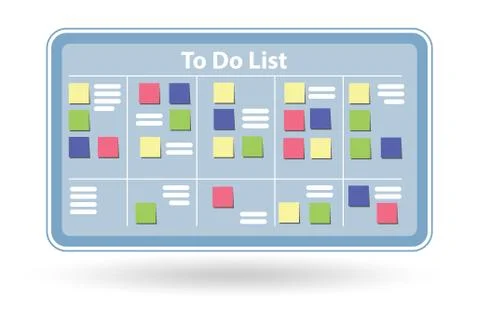 Concept of to do list isolated on white Stock Illustration
