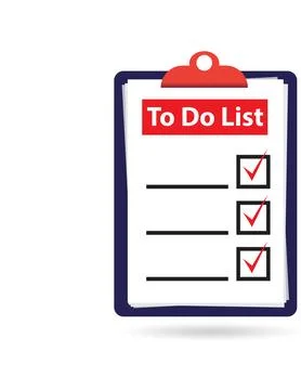 Concept of to do list isolated on white Ilustração Stock