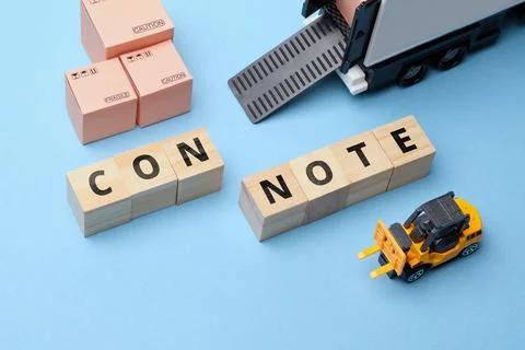 Concept of document circulation con note in the courier Industry Stock Photos