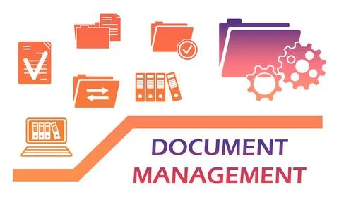 Concept of document management Stock Illustration