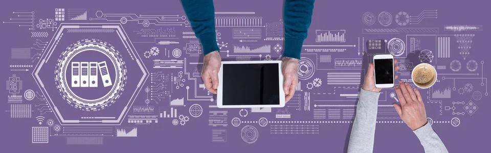 Concept of document management Stock-Fotos