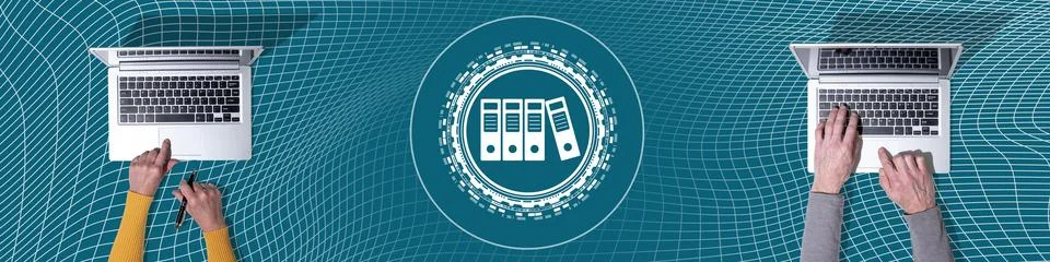 Concept of document management 스톡 사진