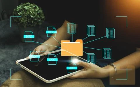 Concept Document management system files online document database 写真素材