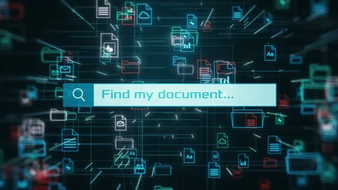 Concept of document management system Stock Footage 261501074