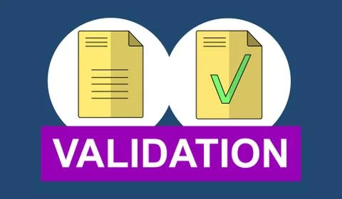 Concept of document validation Stock Illustration