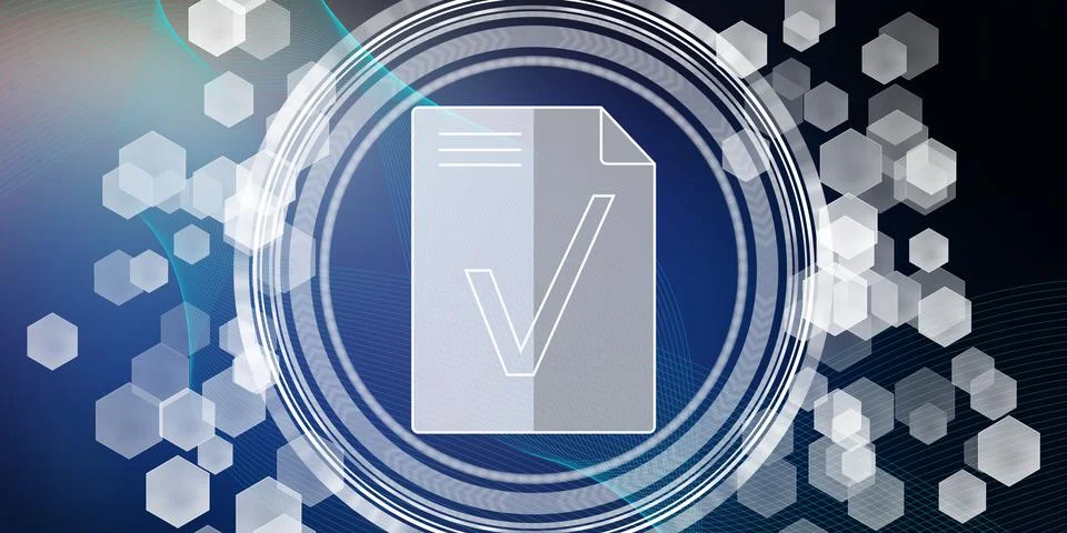 Concept of document validation Stock Illustration