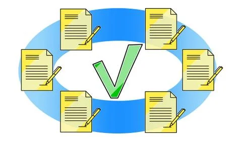Concept of document validation Stock Illustration