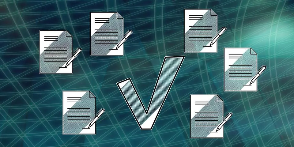 Concept of document validation Stock Illustration