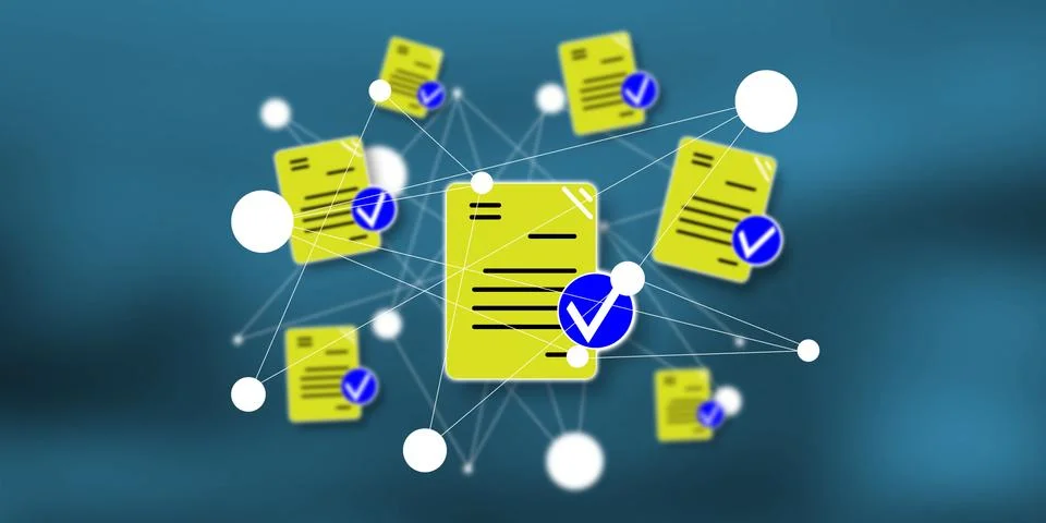 Concept of document validation Stock Illustration