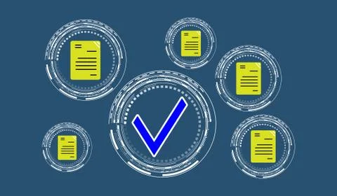 Concept of document validation Stock Illustration