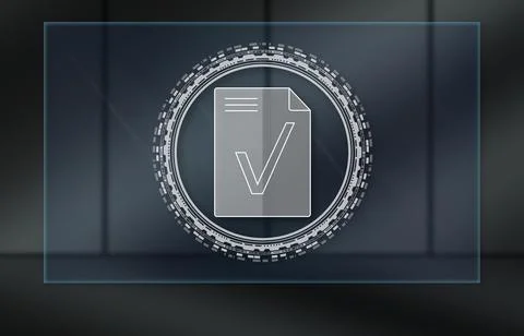 Concept of document validation Stock Illustration