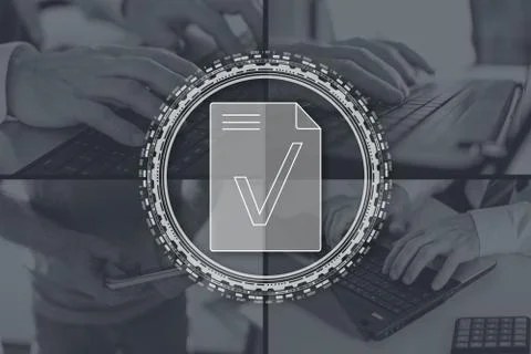 Concept of document validation Fotos de archivo