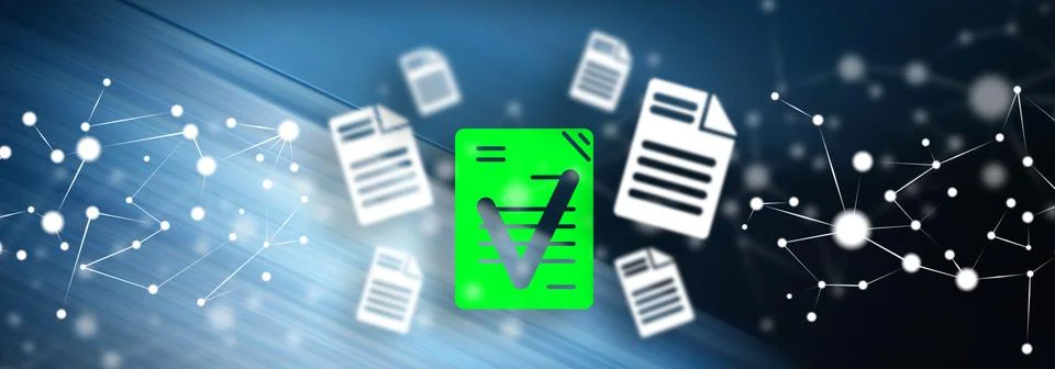 Concept of document validation Fotos de archivo