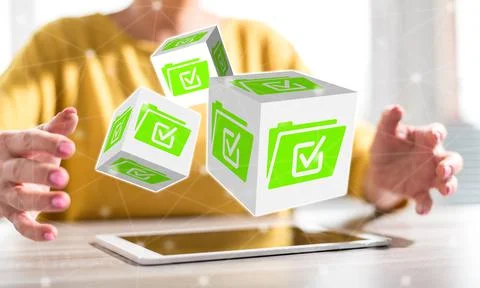 Concept of document validation Fotos de archivo