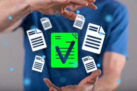 Concept of document validation Fotos de archivo