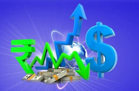Concept Of dollar increase Stock Illustration