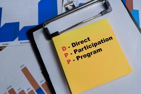 Concept of DPP - Direct Participation Program write on sticky notes Stock Photos