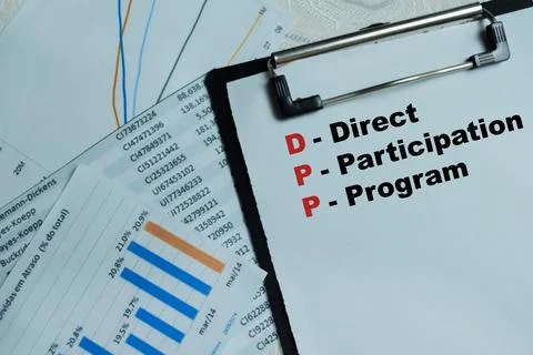 Concept of DPP - Direct Participation Program write on clipboard 写真素材