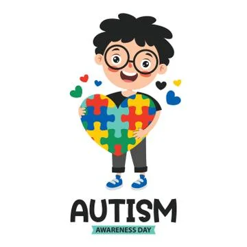 Concept Drawing of Autism Awareness Stock Illustration