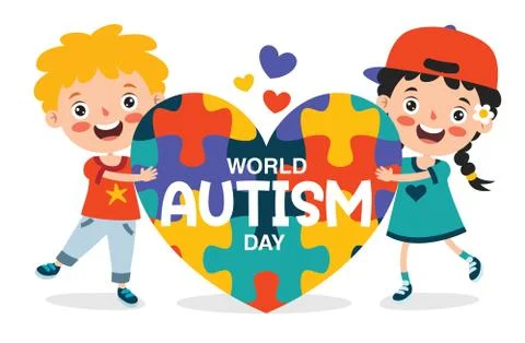 Concept Drawing of Autism Awareness Stock Illustration
