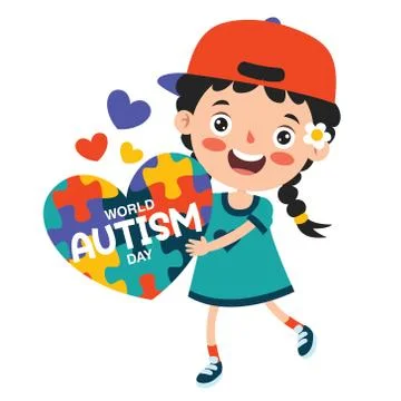 Concept Drawing of Autism Awareness Stock Illustration