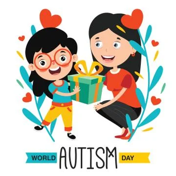 Concept Drawing of Autism Awareness Stock Illustration