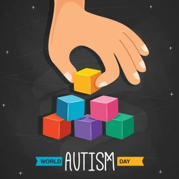 Concept Drawing of Autism Awareness Stock Illustration