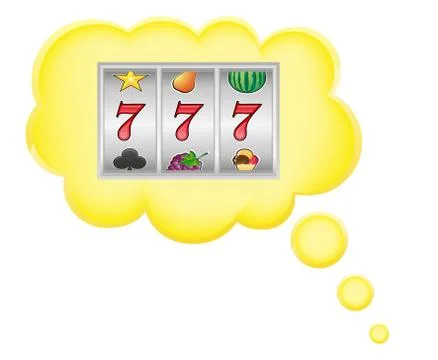 Concept of dream a casino jackpot in cloud vector illustration Stock Illustration