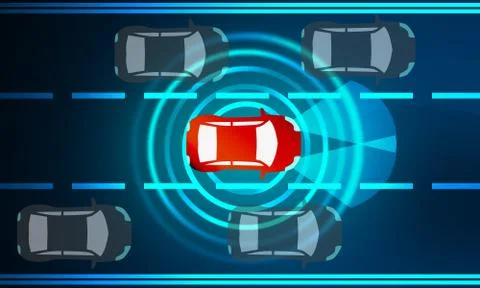 Concept for driver assistance systems Stock Illustration